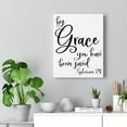 thumbnail image 5 of Scripture Walls  By Grace Ephesians 2:8 Bible Verse Canvas Christian Wall Art Ready to Hang Unframed, 5 of 12