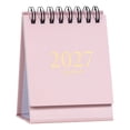thumbnail image 2 of 2027 Portable Pink Desktop Calendar Standing Mini Table Flip Planner Paper Tabletop Decor Organizer for Home Office Workspace School, 2 of 7