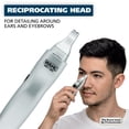 thumbnail image 5 of Wahl Nose, Ear & Eyebrow Hair Trimmer for Men, Cordless Battery Electric Trimmer, Silver, Model 05545-400, 5 of 12