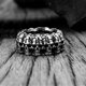 thumbnail image 3 of Stainless Steel Retro Skull Head Men's Motorcycle Rings Size 7-15 Adjustable Gothic Jewelry, 3 of 4