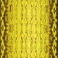 thumbnail image 1 of Ahgly Company Machine Washable Indoor Square Abstract Yellow Contemporary Area Rugs, 3' Square, 1 of 4