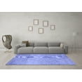 thumbnail image 3 of Ahgly Company Machine Washable Indoor Rectangle Abstract Blue Contemporary Area Rugs, 2' x 5', 3 of 4