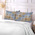 thumbnail image 7 of Bohemian Floral Plush Pillowcase, Luxury Soft King Pillow Case for Hair and Skin, Standard Size Pillow Covers with Zipper Closure, 20x40in Home Decor Gifts, 7 of 7