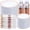 Rose Gold, variant on 350PCS Gold Plastic Dinnerware Set, Disposable Party Plates for 50 Guests, Include: 100 Plastic Plates, 50 Pre Rolled Napkins with Gold Silverware, 50 Cups