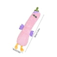 thumbnail image 3 of Interactive Crinkle Plush Dog Toy with Squeaker, Soft Chew Resistant Pineapple Fleece Pet Plaything for Boredom Relief, Purple 11.81Inch, 3 of 6