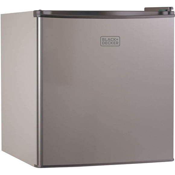 BLACK+DECKER BCRK17V Réfrigérateur Compact Energy Star à une Porte Mini Réfrigérateur avec Congélateur, 1,7 Pi3, VCM, Argent