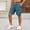 Blue#01, variant on Cargo Shorts for Men Elastic Waistband Drawstring Cotton Like Big and Tall Short Mens Summer Casual Solid Loose Fits Lightwieght Comfy Short Pants