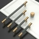thumbnail image 2 of 10 stycken guldgrå kökshandtag 128 mm guldmetallmöblerhandtag med skruvar, för skrivbord, lådor, skåp, skåp UK0026, 2 of 5