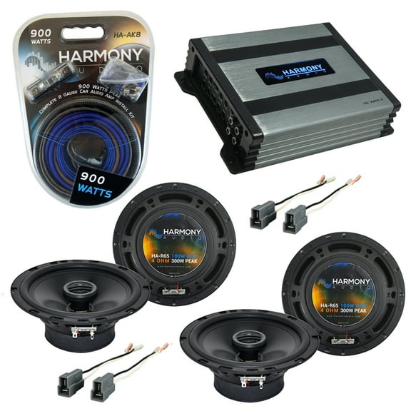 Mazda 323 1990-1994 Factory Speaker Replacement Harmony (2) R65 & HA-A400.4 Amp