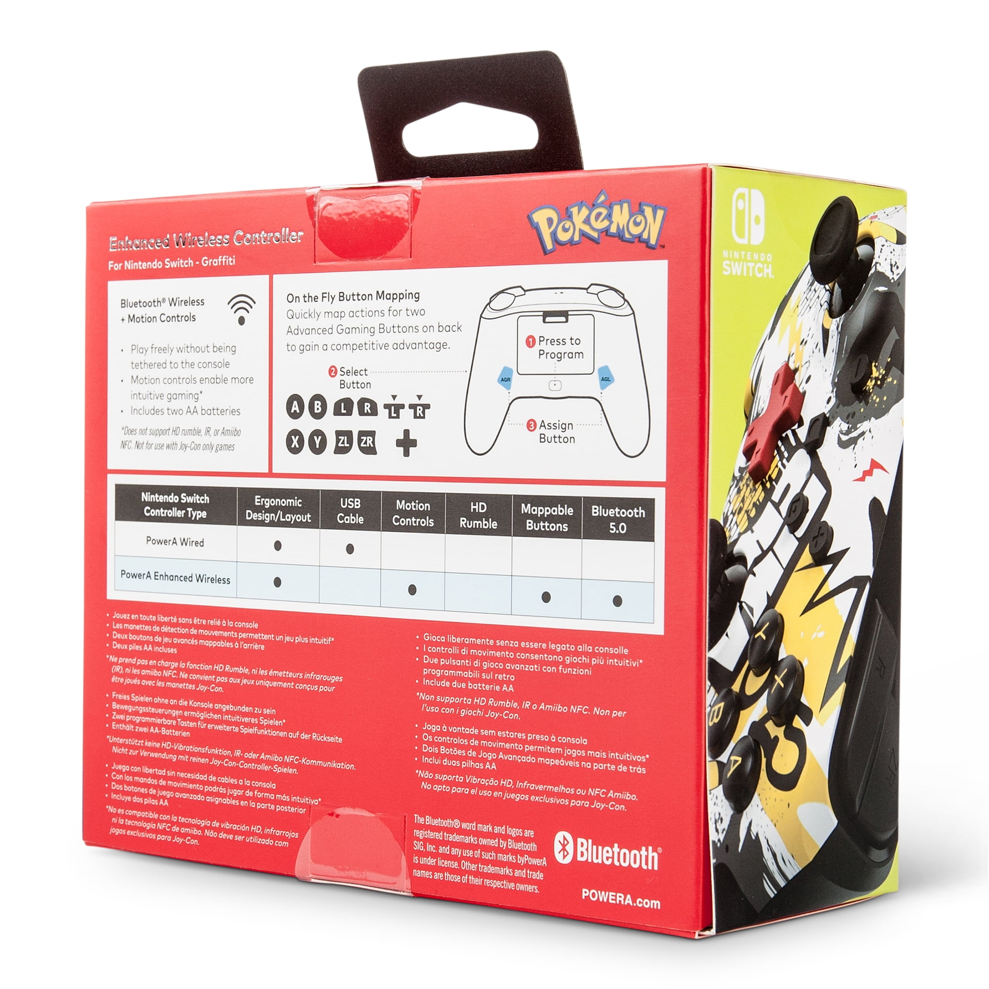 nintendo switch pokemon pikachu graffiti enhanced wireless controller