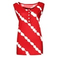 thumbnail image 4 of DPTALR Women Casual Printing Pullover Sleeveless T-Shirt Tops Buttton Blouse, 4 of 7