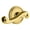 Polished Brass, variant on Grandeur 807415 Georgetown Solid Brass Rose Left Handed Privacy Lever Set - Brass