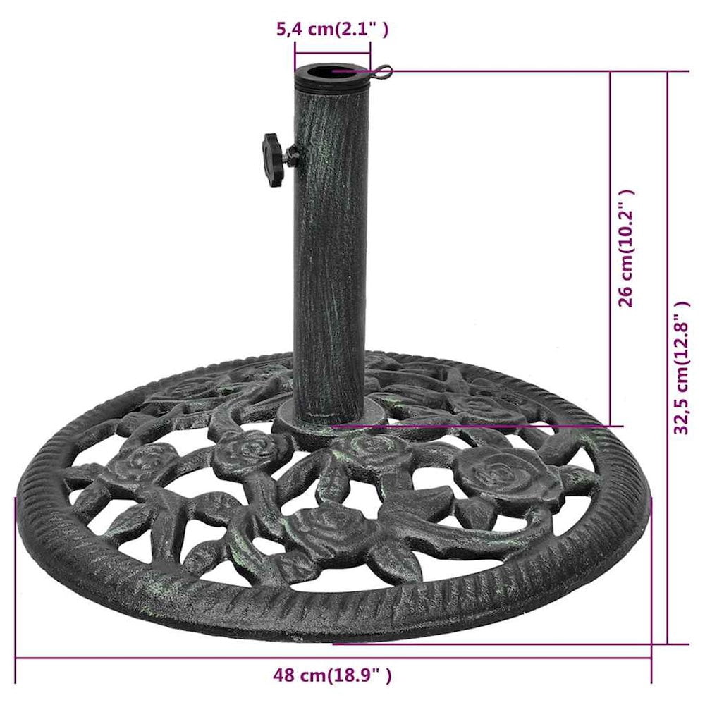 vidaXL Umbrella Base Cast Iron 26 lb 19"