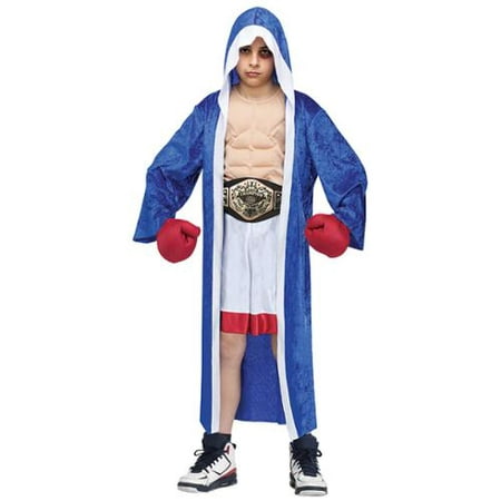 Lil' Champ Boxer Boys Boxing Robe Fancy Dress Halloween Costume