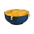 thumbnail image 1 of Plato De Olla Caliente Giratorio Cesta de frutas de doble capa para el hogar, plato giratorio para olla caliente, rejilla múltiple (azul oscuro L) Tmvgtek Libre de BPA, 1 of 8