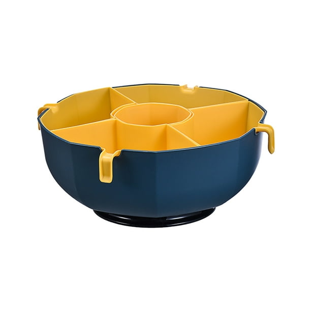 Cesta de frutas Cesta de drenaje giratoria de doble capa Accesorios de cocina ecológicos Hugtrwg Para estrenar