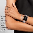 thumbnail image 6 of 2-Pack Crystal Diamond Bling Cases Compatible for Apple Watch Cases Series 8 41mm Series 7, Niyattn Protective Bumper for iWatch Series 8 41mm Series 7 (41mm, Rose Gold/Clear), 6 of 7