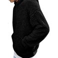 thumbnail image 4 of Men's Sherpa Fleece Hoodie Fuzzy Pullover Long Sleeve Kangaroo Pocket Hooded Sweatshirt Autumn Winter Outwear, 4 of 6