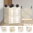 thumbnail image 4 of Tucorresi 2 PCE Bolsas Plegables de Almacenamiento de Ropa: 66L Organizador de Ropa Gran Capacidad con Ventana Transparente - Caja de Almacenamiento con mango para Mantas y Edredones, Beige, 4 of 8