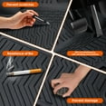 thumbnail image 4 of Arsey All Weather TPE Rubber Car Floor Mats Compatible with 2018-2022 Chevrolet Equinox & 2018-2023 GMC Terrain / Terrain Denali Floor Mats Full Set, Black, 4 of 8
