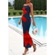thumbnail image 3 of Vestido Maxi Floral PRETTYGARDEN para Mujer con Tirantes Finos Azul Marino XXL, 3 of 8