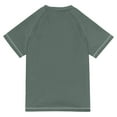 thumbnail image 6 of FORMRS Boys Rash Guard with Short Sleeves UPF 50+ Swim Shirts Sizes 3-12T, Green Floral Wave, 6 of 6