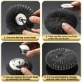 thumbnail image 4 of Januofit 5Pcs Steel Wool Scrubber with Replacement Wire Sponge Pads Set, Stainless Steel Scrubber with Handle for Scouring Stubborn Messes from Cast Iron, Pots, Pans, Grill, Stoves, Sink, 4 of 6