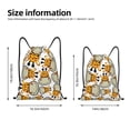 thumbnail image 2 of Fotbe Giraffes Head Bolsa Mochila con Cordón Estampada, Bolsa de Gimnasio Deportiva, Bolsa Cinch, Bolsa con Cordón para Hombres y Mujeres-Small, 2 of 6