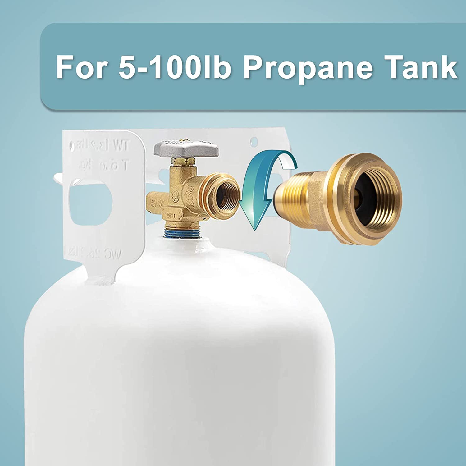 Universal Propane Tank Adapter for Old POL Style to New Style/100% Solid Brass 