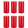 thumbnail image 1 of Mega Candles - Bougie Pilier Ronde Premium 3 Pouces x 6 Pouces Non Parfumée Coulée à la Main - Rouge, Ensemble de 6, 1 of 4