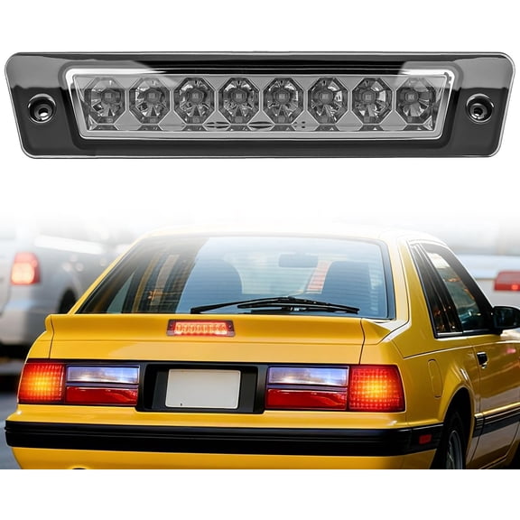 Nilight Third Brake Light Tail High Mount 3rd Stop Lights Smoked Lens Compatible with Ford Mustang LX Hatchback 1987 1988 1989 1990 1991 1992 1993 with Spoiler Version Pickup Truck Rear Center Cab