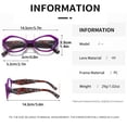 thumbnail image 3 of 5 Pairs of Women Small Egg Designer Reading Glasses 2.50 Yellow Spring Hinges Blue Light Blocking Oval Readers +2.5, 3 of 6