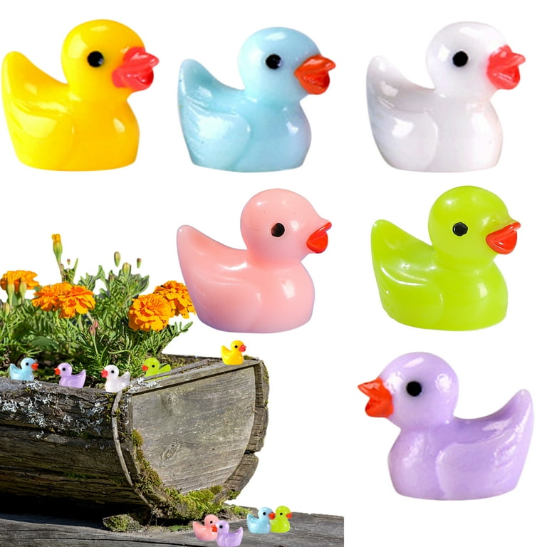 Tiny Ducks Set Decoration Realistic Shape Durable Resin Endearing Ducks For  Christmas Birthday Party Children\'s Day (90pcs) Z