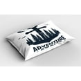 thumbnail image 2 of Ambesonne Adventure Pillow Sham 2 Pack, Anchor Hand Drawn Art, 36"x20", Indigo, 2 of 3