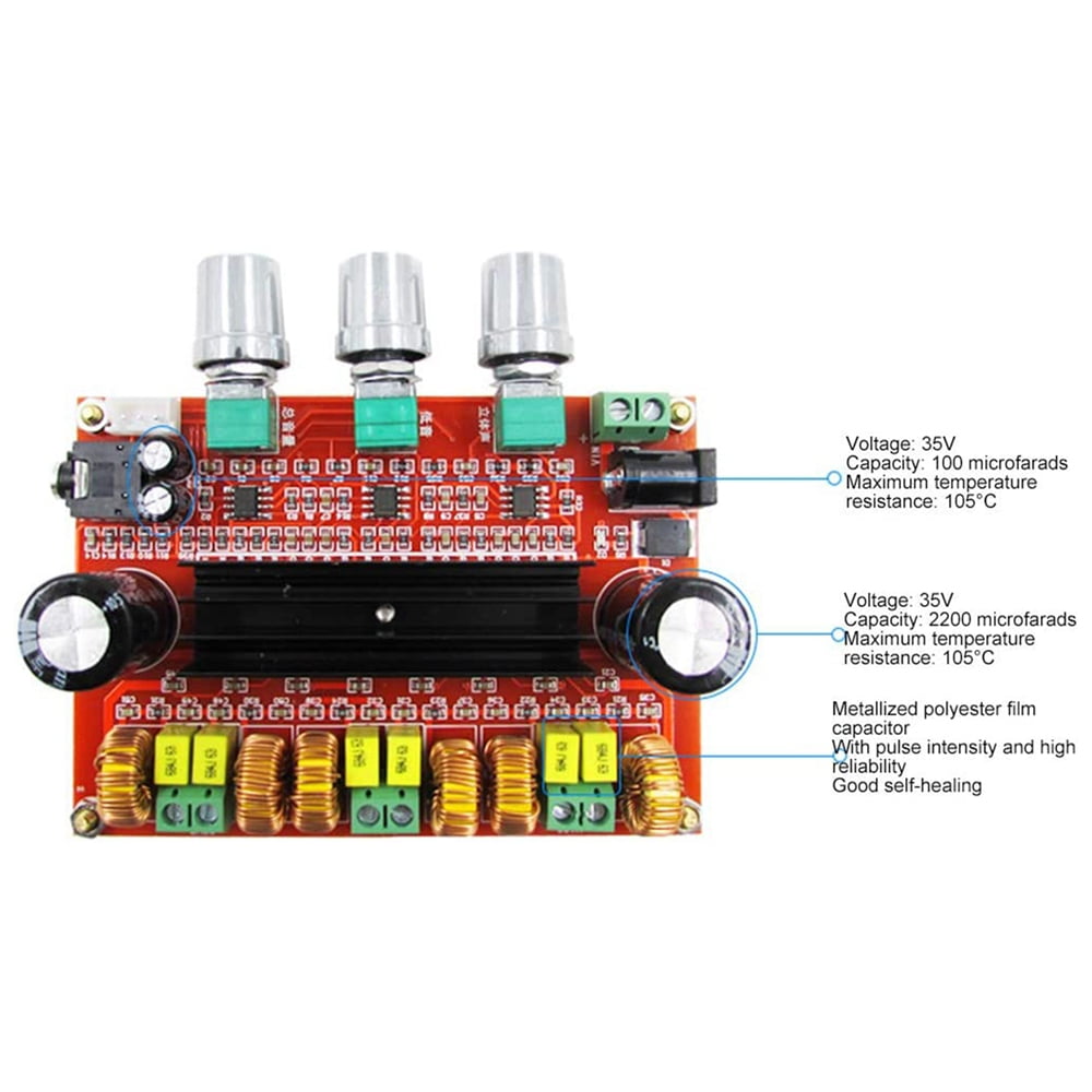 Buy TPA3116D2 2.1 Digital Power Amplifier Board, 2X80W+100W(Bass) Audio Stereo AMP Module for