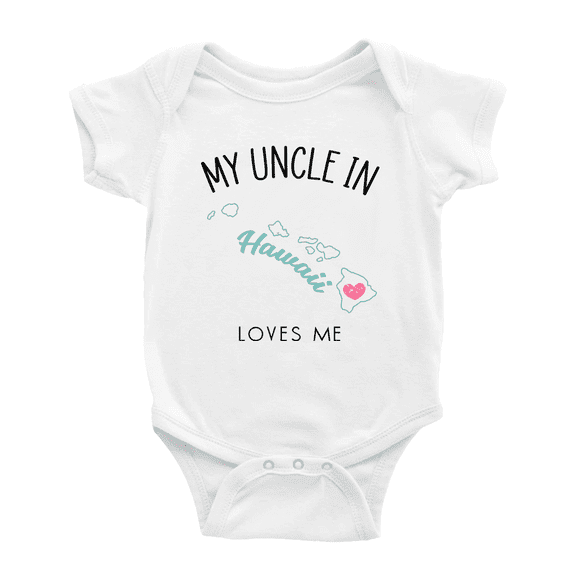 My Uncle In Hawaii Loves Me Baby Romper Boy Girl Clothing 0-3 Months