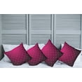 thumbnail image 6 of Ambesonne Damask Throw Pillow Cover 4 Pack, Medieval Style Stripes, 24", Magenta, 6 of 6