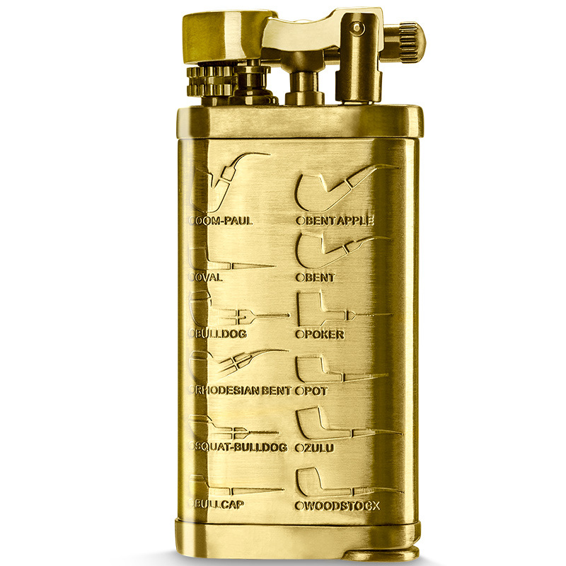 Pipe Lighter Windproof Straight Punch Vintage Lighter Gift Box Packaging
