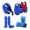 Blue, variant on Almencla 4Pcs Karate Sparring Gear with Padded Boxing Gloves Thickened Body Protector M Blue M