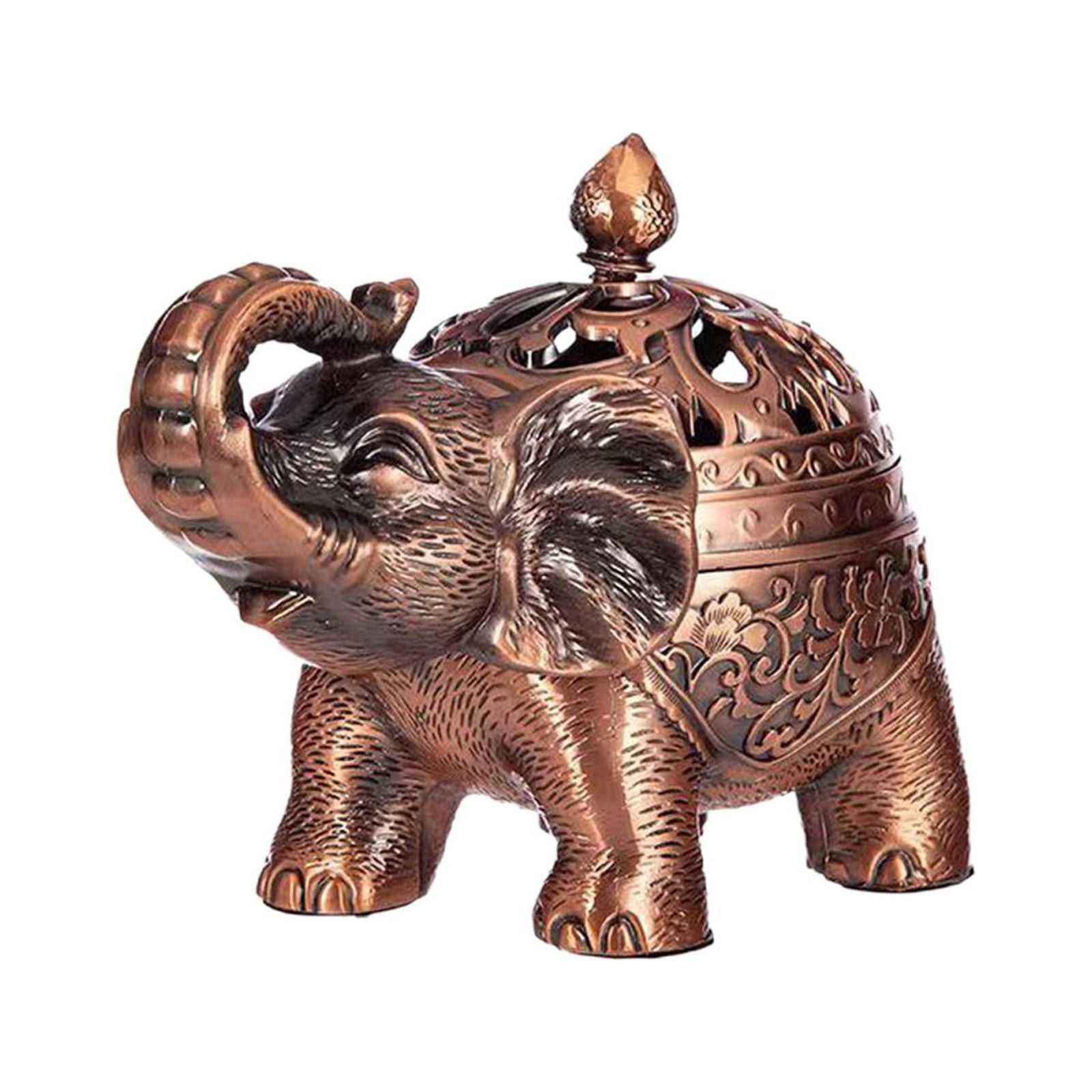 WLPZXP Antique Style Elephant Incense Burner, Metal Incense Holder Incense Stand Censer Style A