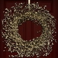thumbnail image 4 of 24 Inch Front Door Wreath Spring Summer Winter Cream Berry Wreath with Large Grapevine Wreath for all seasons, 4 of 12