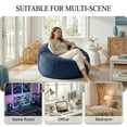thumbnail image 5 of GOSAVI 4FT Bean Bag Chairs for Adults Memory Foam Filler Beanbag Chair with Removable and Washable Flannel Cover, Lazy Chairs for Living Room - Blue, 5 of 11