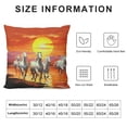 thumbnail image 5 of Creowell Sunset Rainbow Horse Pillow Covers for Couch Sofa Indoor Outdoor Home Decor, Short Plush, Wrinkle Resistant, Invisible Zipper, 1PC 22x22in, 5 of 5