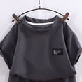 thumbnail image 6 of Leey-World Boys Clothing Sets Boys 2 Piece Athletic Outfits Short Sleeve Sport T-shirt and Shorts Summer Casual Clothes for 6-12 Years 2t Boys Outfit Sets Summer(Grey,18-24 Months), 6 of 6