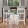 thumbnail image 5 of Hillsdale Furniture Clarion Wood and Upholstered Panel Back Bar Height Stool, Sea White, 5 of 15