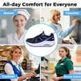 thumbnail image 2 of AOV Women Wide Walking Shoes with Arch Support Tennis Sneakers for All-day Comfort Size 10 BlackPurple, 2 of 6