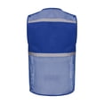 thumbnail image 2 of RUNQHUI Men Women Zipper High Visibility Reflective Safety Vest Construction Work Mesh Fabric Work Clothes Dark Blue 180, 2 of 7