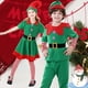thumbnail image 3 of Disfraz de Navidad para niños, disfraz de elfo navideño, cosplay, disfraz para padres e hijos, disfraz de Navidad verde para hombres y mujeres, 3 of 5