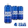 thumbnail image 3 of Bud Light American Light Lager Beer 4 Pack 1 pt. Aluminum Cans 4.2% ABV, 3 of 10