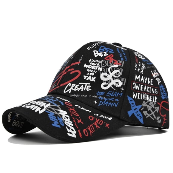 Men And Women Casual Regular Youth Retro Letters Colorful High Street Cap Baseball Cap Baseball Caps hats for men Blue